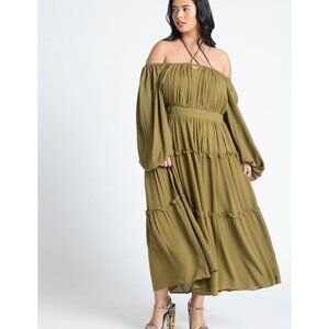 Eloquii Tiered Ruffle Maxi Dress